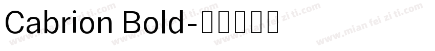 Cabrion Bold字体转换